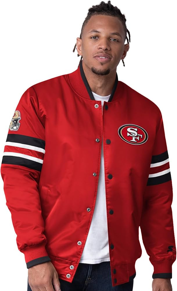 Starter Men's NFL Scout I Full-Snap Varsity Jacket | Amazon (US)