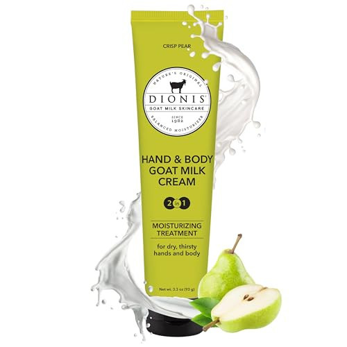 Dionis Goat Milk Skincare Scented Hand & Body Cream - Travel Size Lotion For Hydrating & Moisturizing Dry and Sensitive Skin, Cruelty Free, Paraben Free Made in The USA, Crisp Pear, 3.3 oz | Amazon (US)