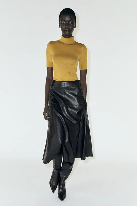 HIGH NECK T-SHIRT | Zara US