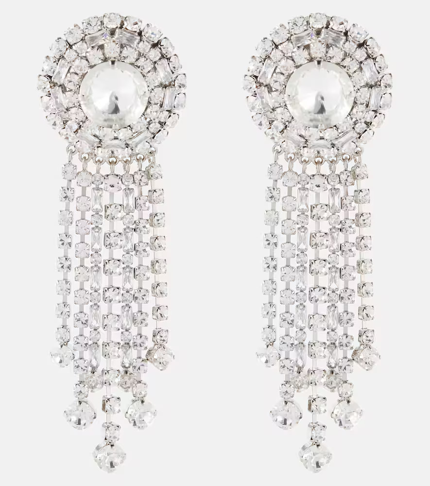Alessandra Rich Crystal-embellished clip-on earrings | Mytheresa (US/CA)