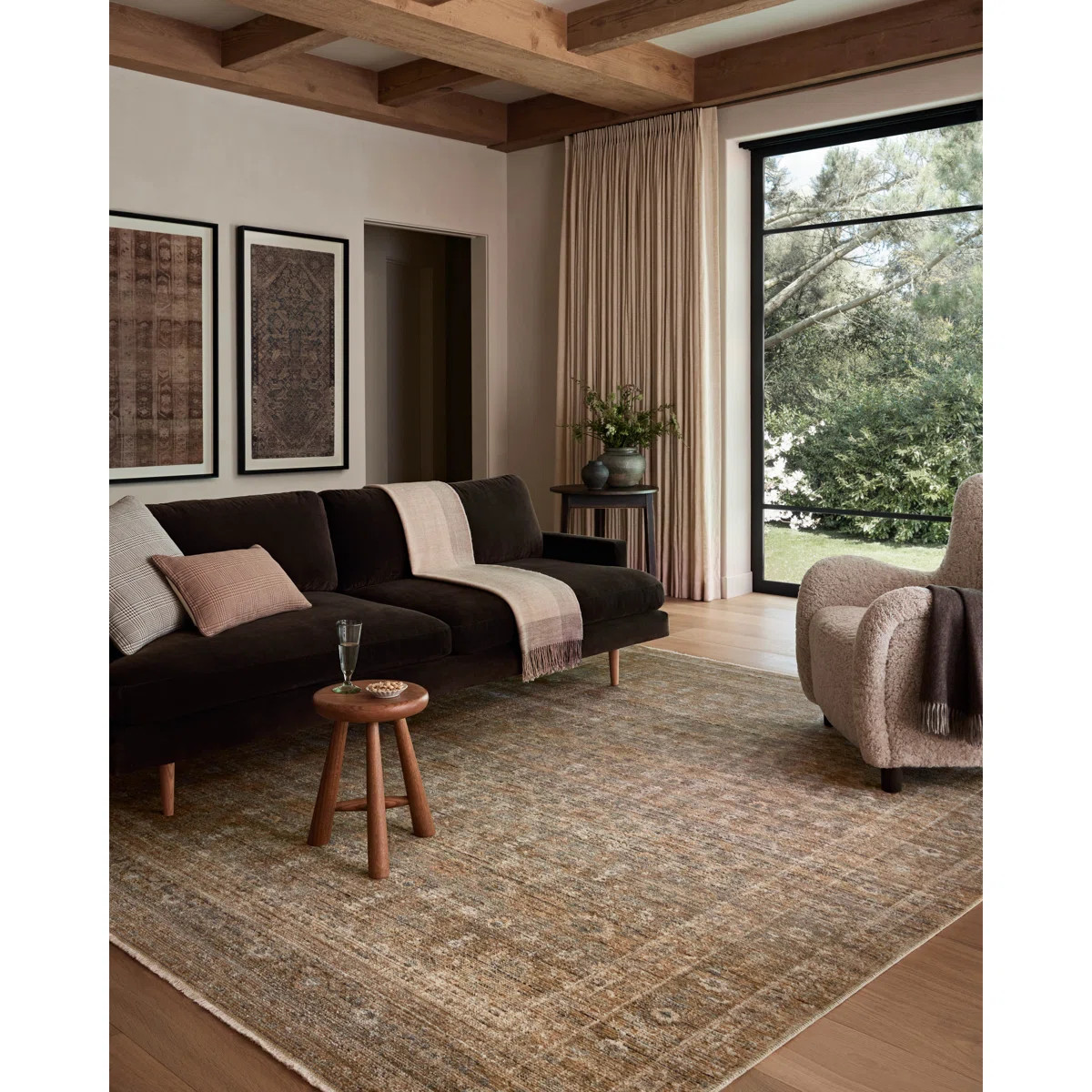 Amber Lewis x Loloi Molly Gold / Blue Area Rug | Wayfair North America