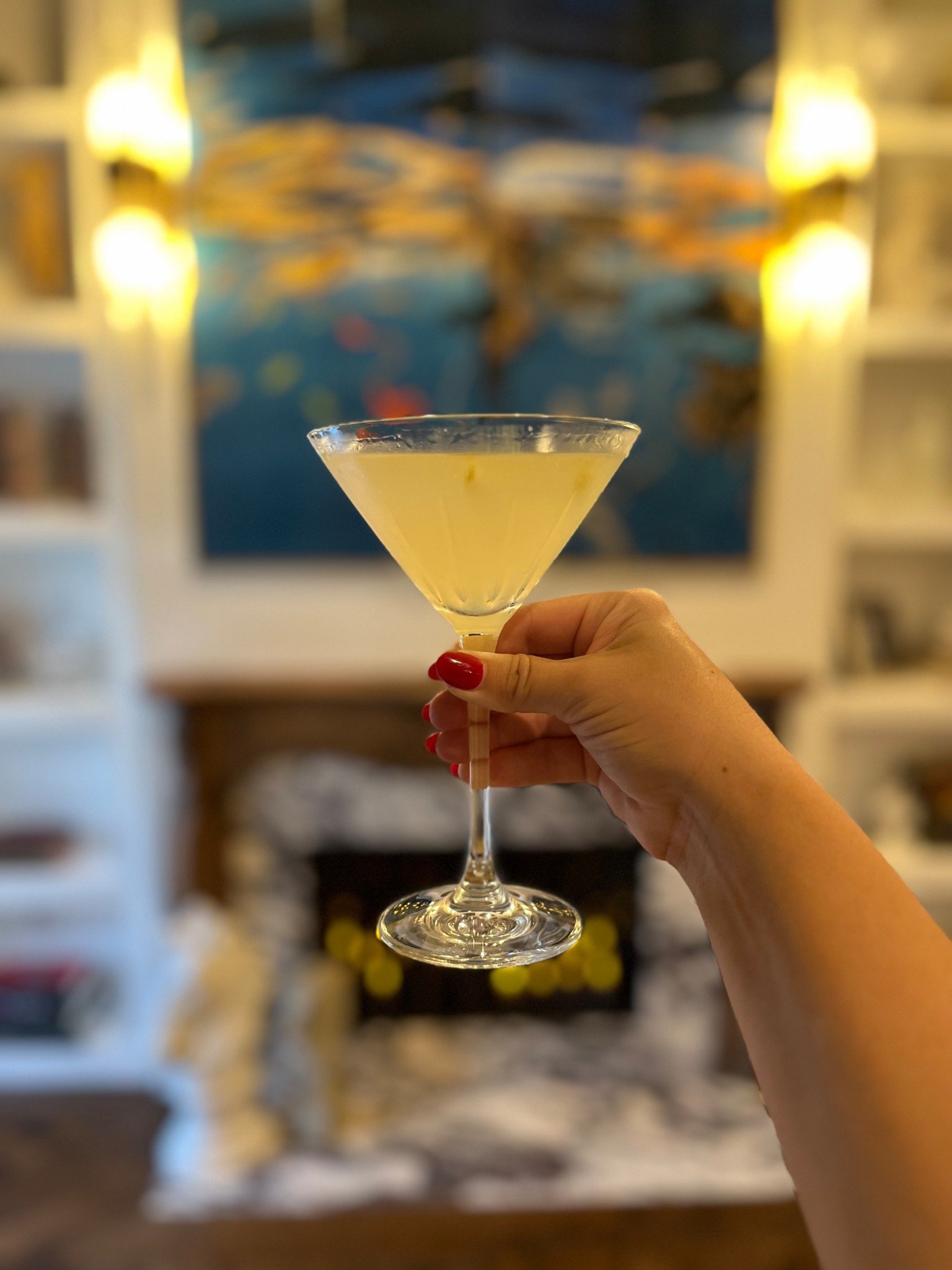 End of Summer Martini
8 oz gin

2 oz elderflower liqueur

2 oz vermouth bianco

1 oz fresh lime juice

8 dashes grapefruit bitters

4 lemon twists (one per glass)

