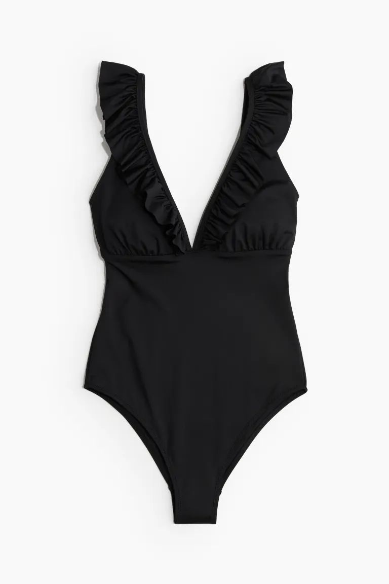Padded-cup Ruffle-trimmed Swimsuit | H&M (US + CA)