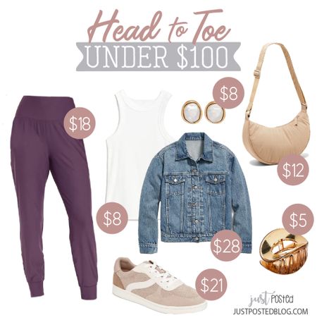 These joggers are on sale for only $18 today only! The tank, Jean jacket, sneakers and bag drop in price when you add them to your cart! 

#LTKfindsunder100 #LTKstyletip #LTKsalealert