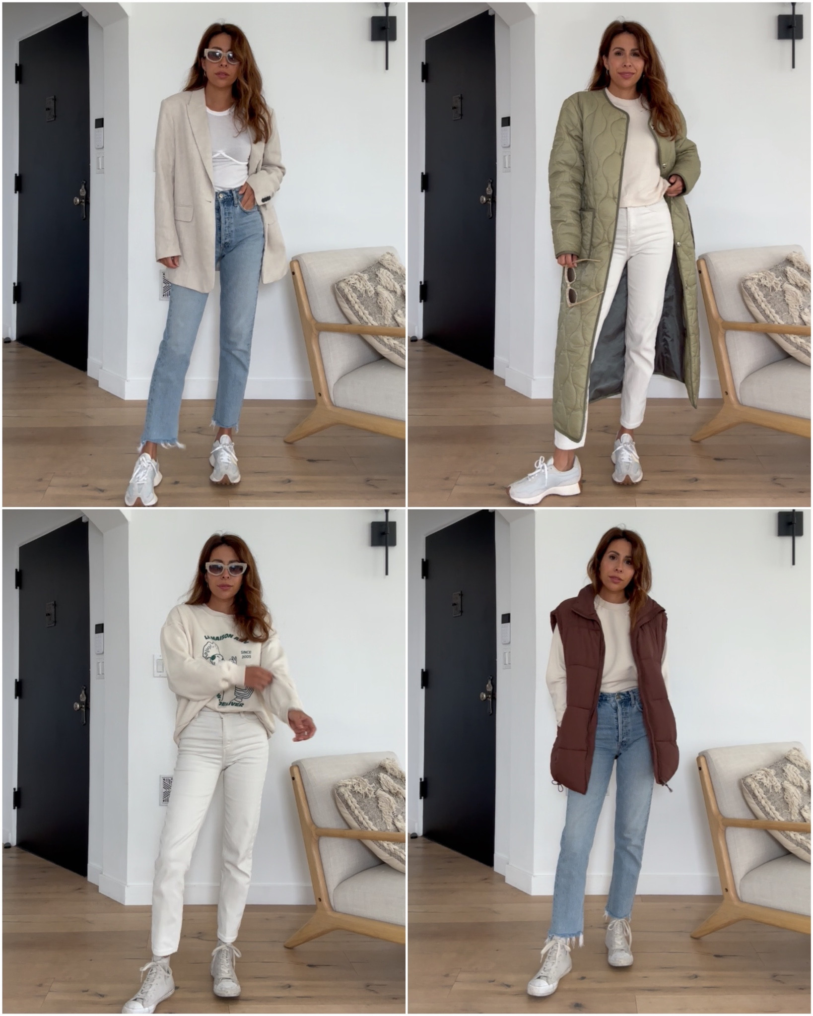 Sneaker x jeans outfit - I gravitate towards straight leg cropped styles when I wear sneakers. tried to link as much as possible but shopping my closet for this! 

#LTKstyletip