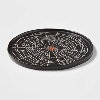 13&#34; Halloween Stoneware Web Serving Platter - Threshold&#8482; | Target