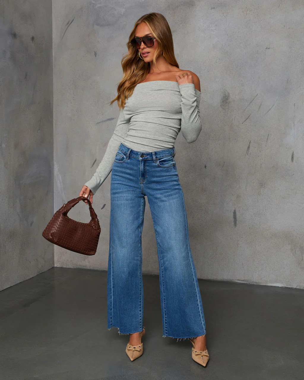 Connie Super Stretch High Rise Frayed Hem Jeans | VICI