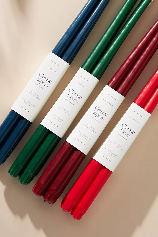 18" Classic Taper Candles, Set of 4 | Anthropologie (US)