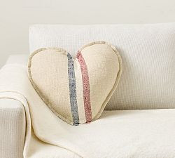 Patriotic Heart Shaped Pillow | Pottery Barn (US)