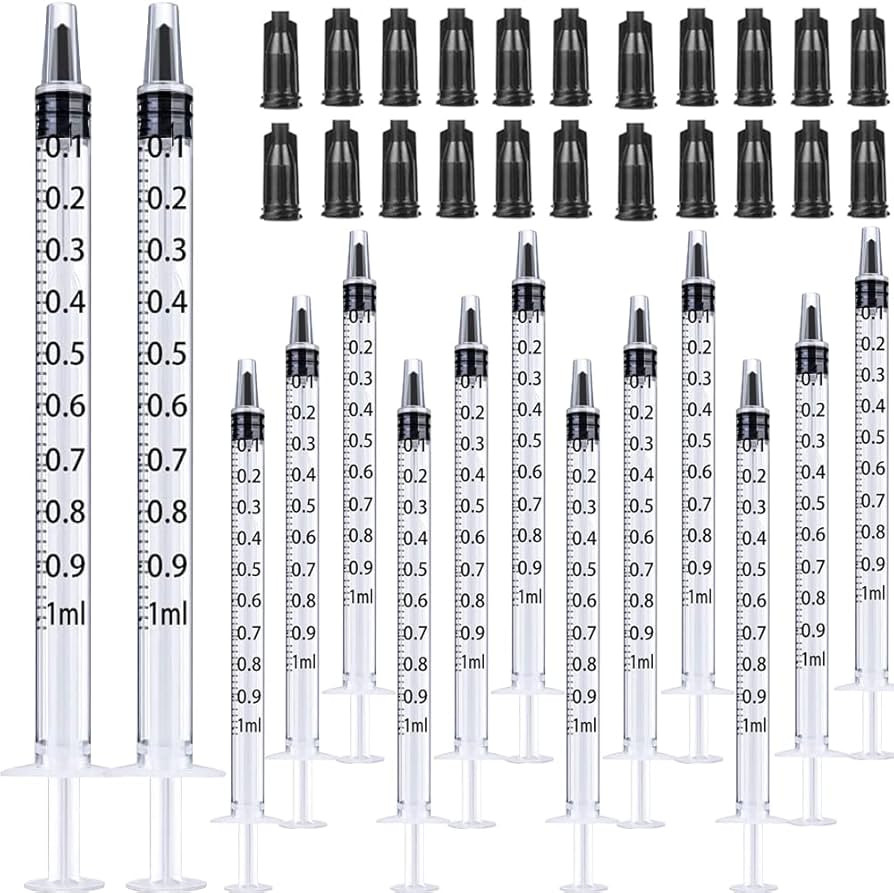 1ml Syringes with Caps (Pack of 50pcs) | Amazon (US)