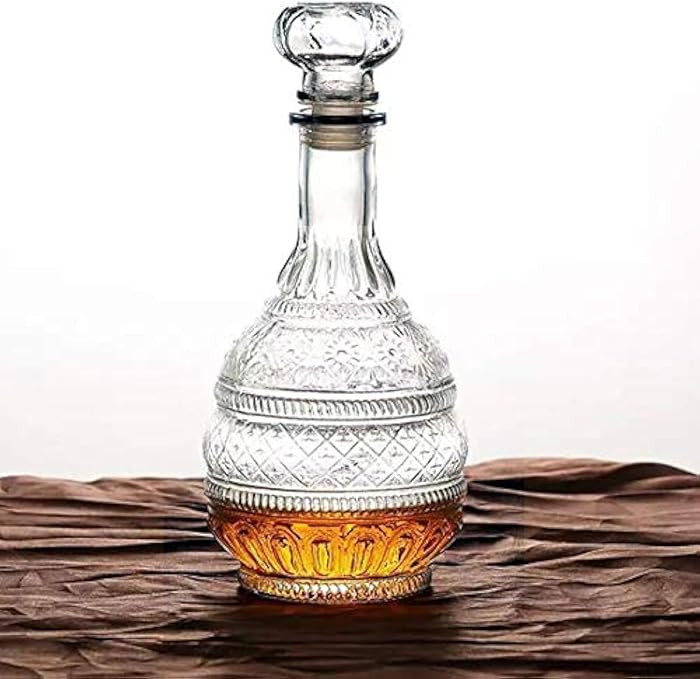 MDLUU Liquor Decanter, Glass Spirits Decanter with Airtight Stopper, Whiskey Vodka Bourbon Decant... | Amazon (US)