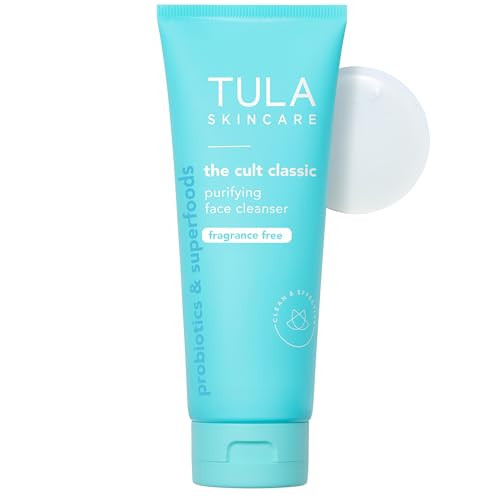 TULA Skin Care Cult Classic Purifying Face Cleanser Fragrance Free - Supersize, Gentle and Effective Face Wash, Makeup Remover, Nourishing and Hydrating, contains Turmeric and Blueberry, 6.7 Fl Oz. | Amazon (US)