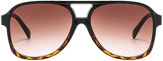 willochra Vintage oversized Double beam 70s Pilot Sunglasses Women Men Classic Large Squared Fram... | Amazon (US)