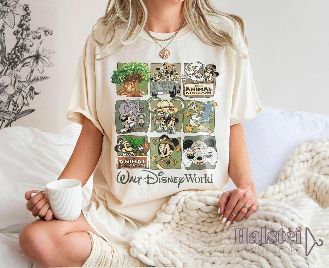 Retro Disney Animal Kingdom Shirt, Disney Mickey Safari Shirt, Vintage Safari Mode, Disney Animal... | Etsy (US)