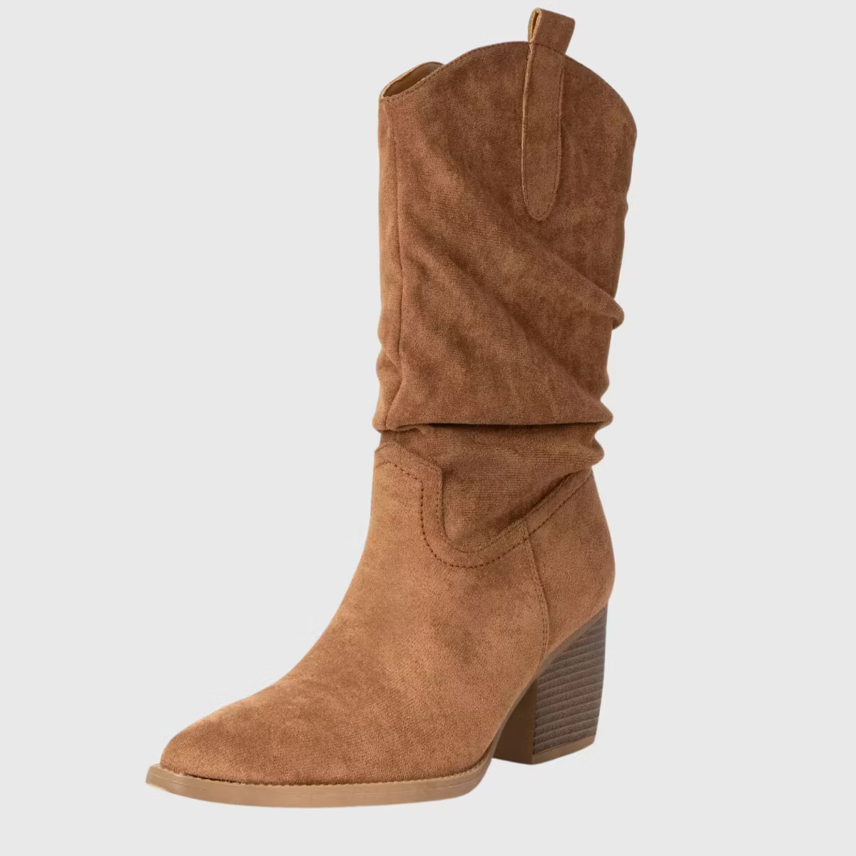 Alpine Swiss Kayla Womens Western Slouch Boots Mid Calf Block Heel Cowboy Booties | Target
