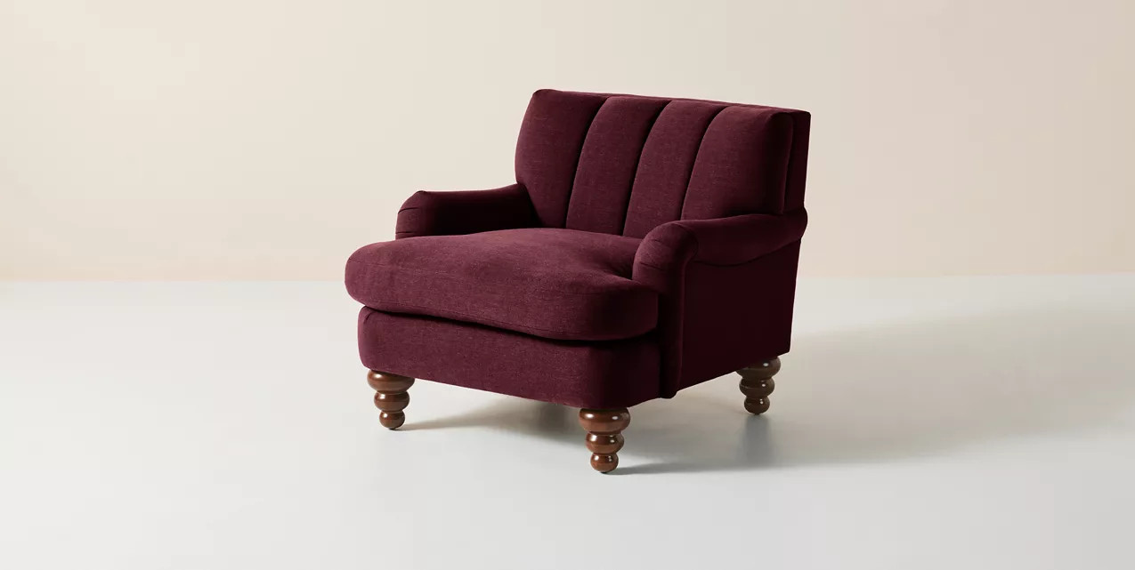 Channel-Tufted Occasional Chair | Anthropologie (US)