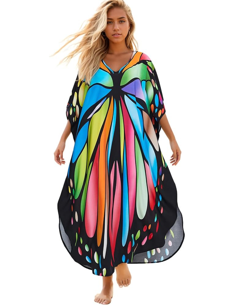 Plus Size Kaftan Dresses - Caftans for Women, One Size, US S-4XL | Amazon (US)
