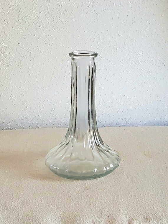 Vintage Brody Co. #9289 Wide Base Clear Glass 6-inch Bud Vase | Etsy (US)