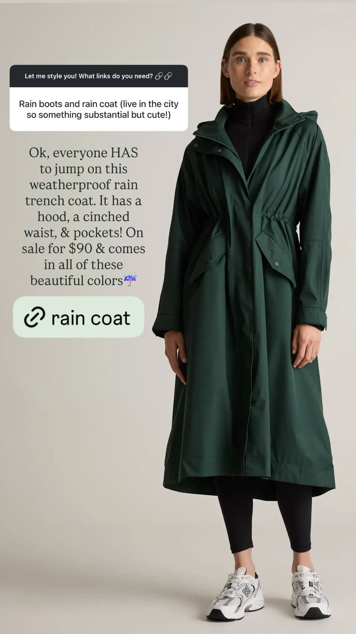 Ok, everyone HAS to jump on this weatherproof rain trench coat. It has a hood, a cinched waist, & pockets! On sale for $90 & comes in all of these beautiful colors☔️

#LTKStyleTip #LTKActive #LTKSeasonal