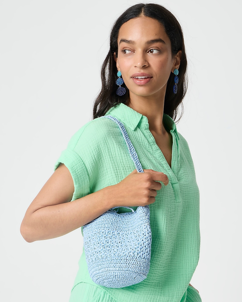 Floral woven bucket bag | J.Crew Factory