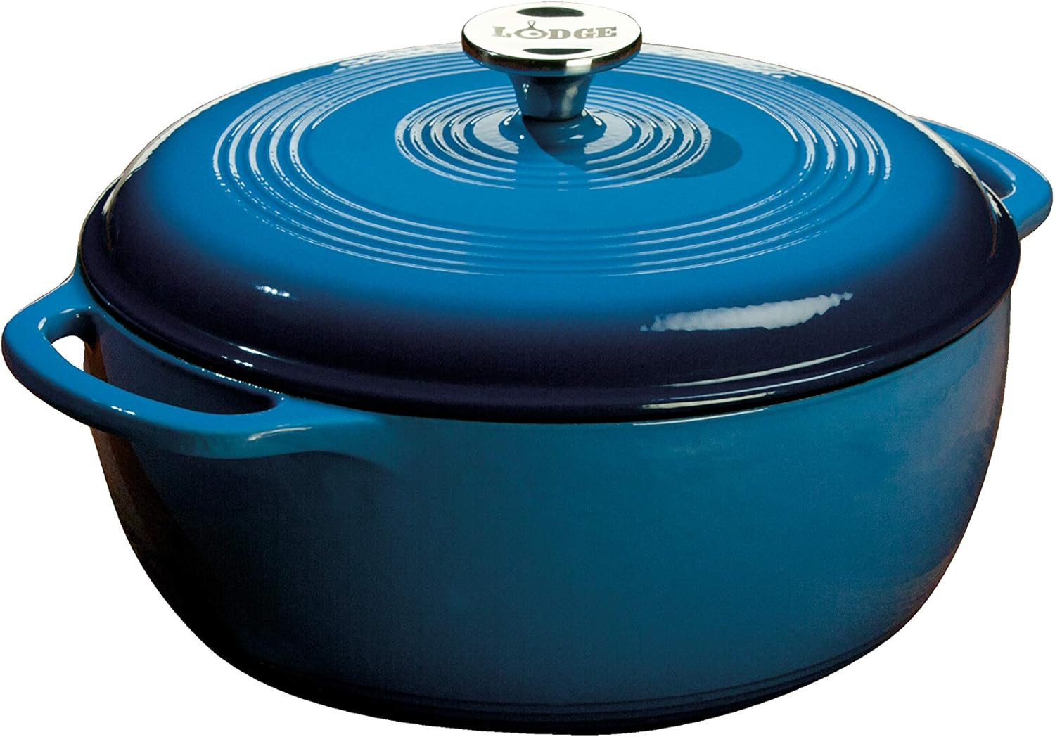Lodge 6 Quart Enameled Cast Iron Dutch Oven. Blue Enamel Dutch Oven (Blue) | Amazon (US)