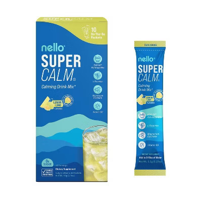 Nello Supercalm Calming Drink Mix Supplement Powder - Lemon Lime - 10ct | Target
