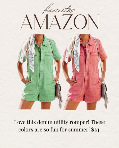 Amazon denim utility romper! 

Lee Anne Benjamin 🤍

#LTKunder50 #LTKstyletip #LTKsalealert