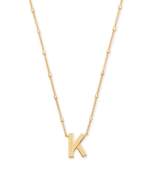 Letter K Pendant Necklace in Gold | Kendra Scott