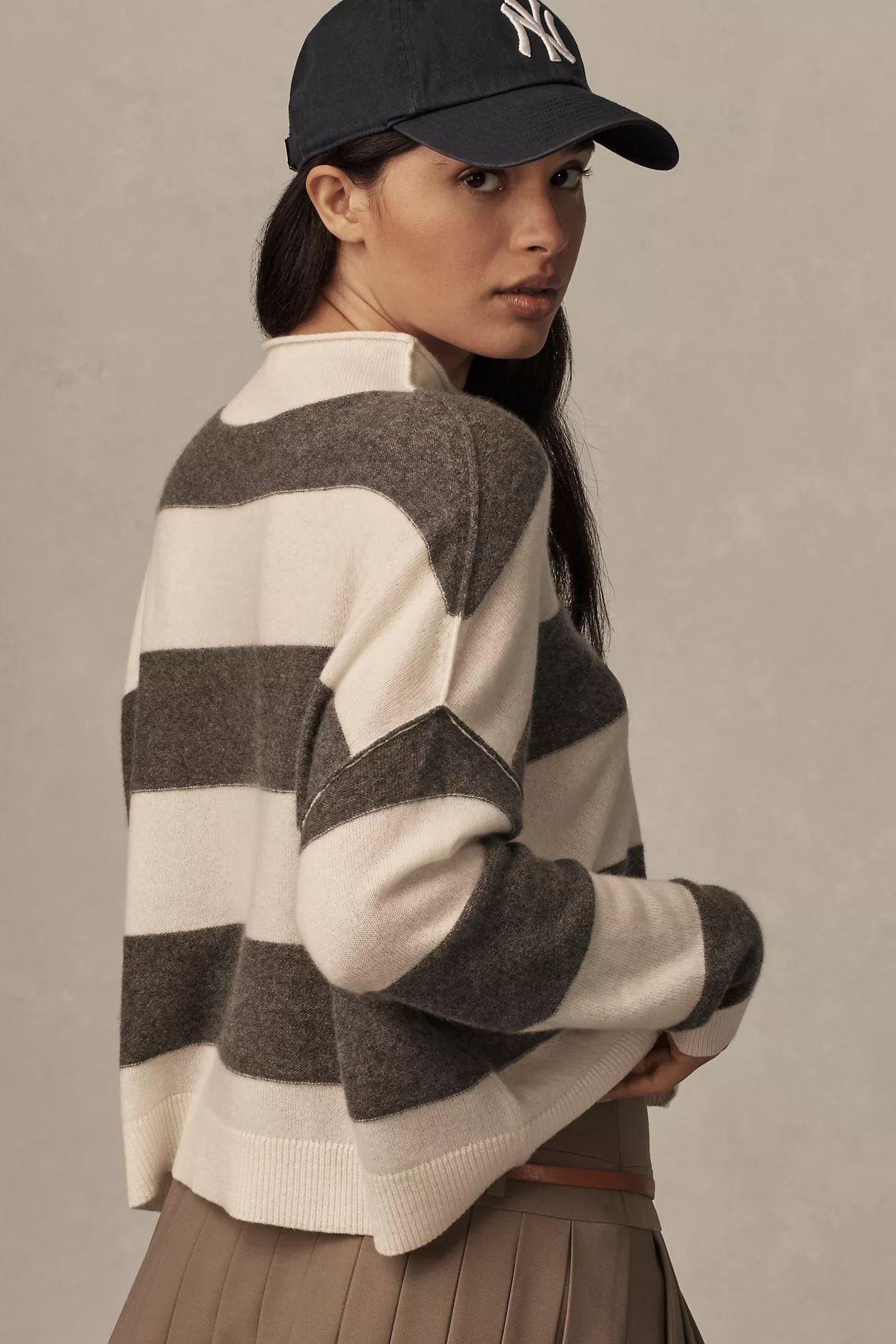 The Alani Cashmere Mock-Neck Sweater by Pilcro | Anthropologie (US)