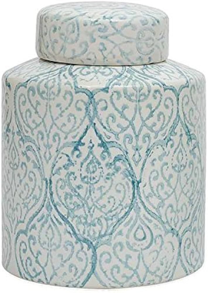 Blue & White Decorative Ceramic Ginger Jar with Lid | Amazon (US)