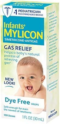 Infants' Mylicon Gas Relief Drops for Infants and Babies, Dye Free Formula, 1 Fluid Ounce | Amazon (US)