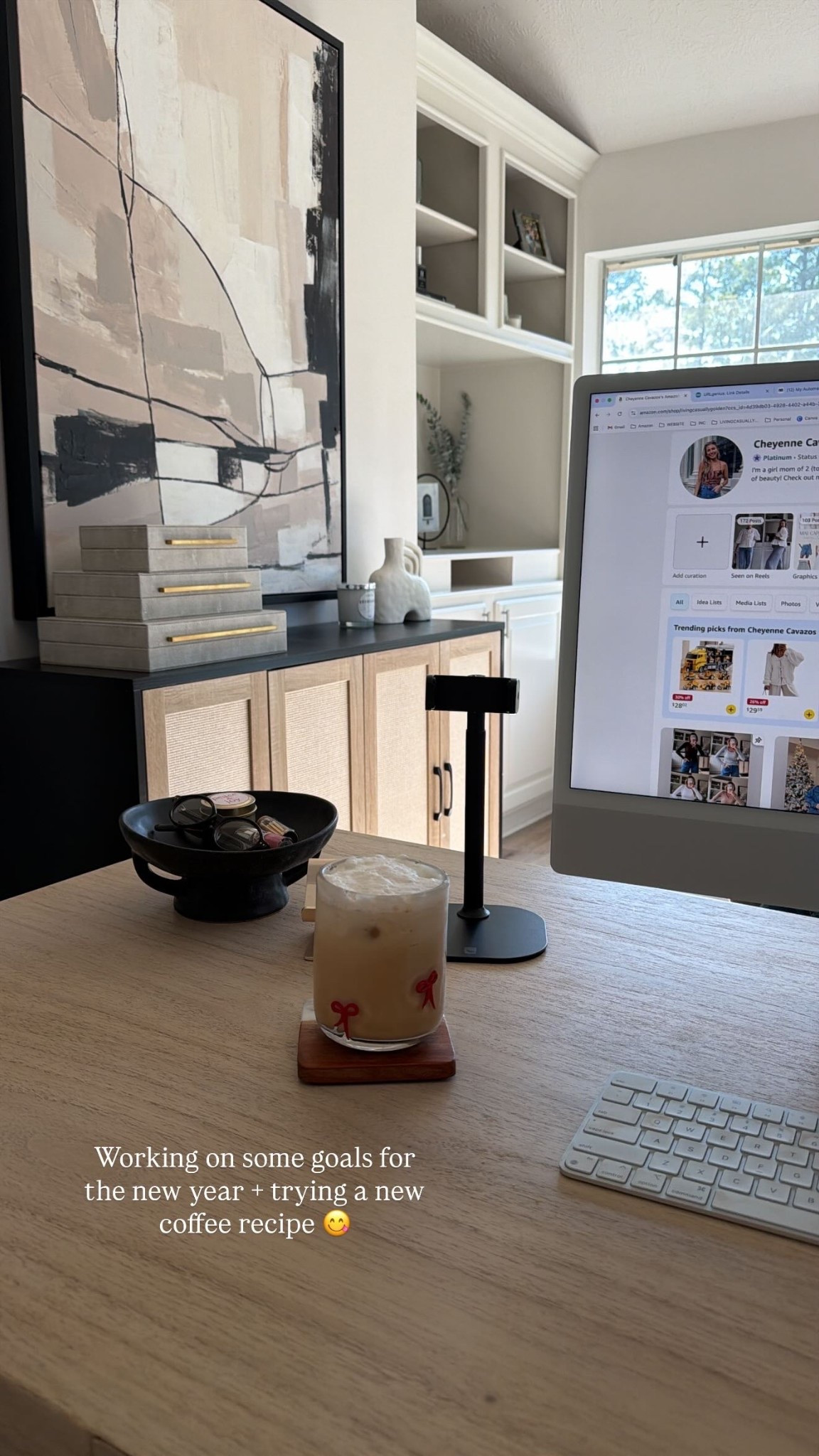 Working on some goals for the new year + trying a new coffee recipe 😋