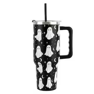 40oz. Black & White Ghost Stainless Steel Insulated Tumbler by Celebrate It™ | Michaels | Michaels Stores