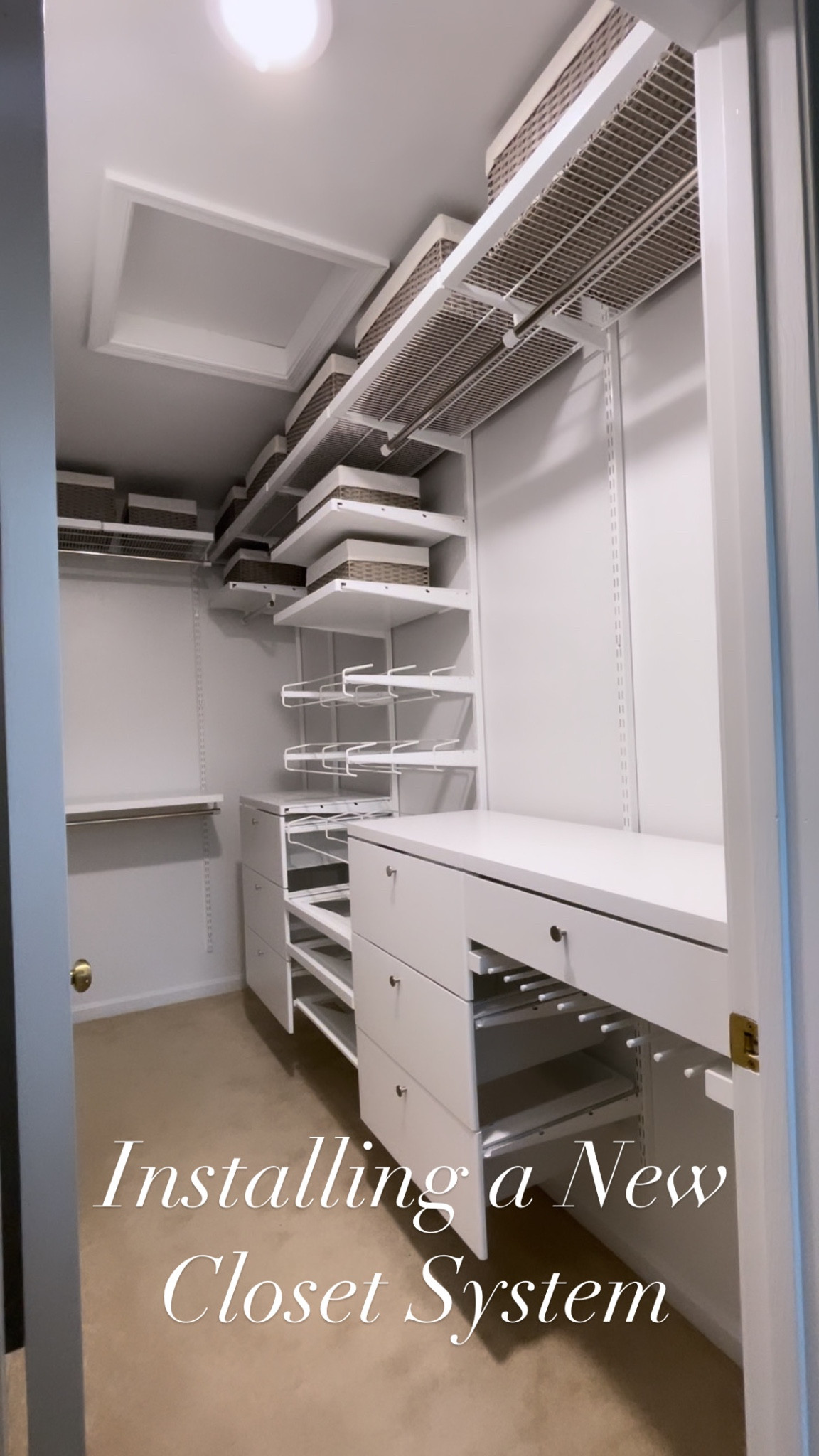 New custom closet system

Woven storage baskets are on sale rn for 25% off if you order $100 or more.

#LTKhome #LTKsalealert #LTKfamily