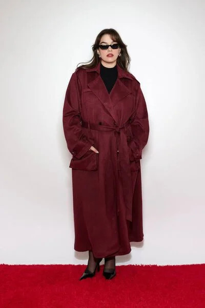 Plus Size Faux Suede Trench Coat | Forever 21