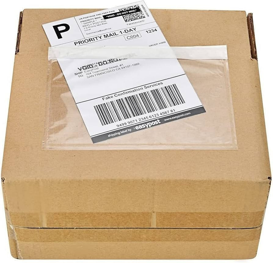 9527 Product 7.5" x 5.5" Clear Adhesive Top Loading Packing List/Shipping Label Envelopes (200 Pa... | Amazon (US)