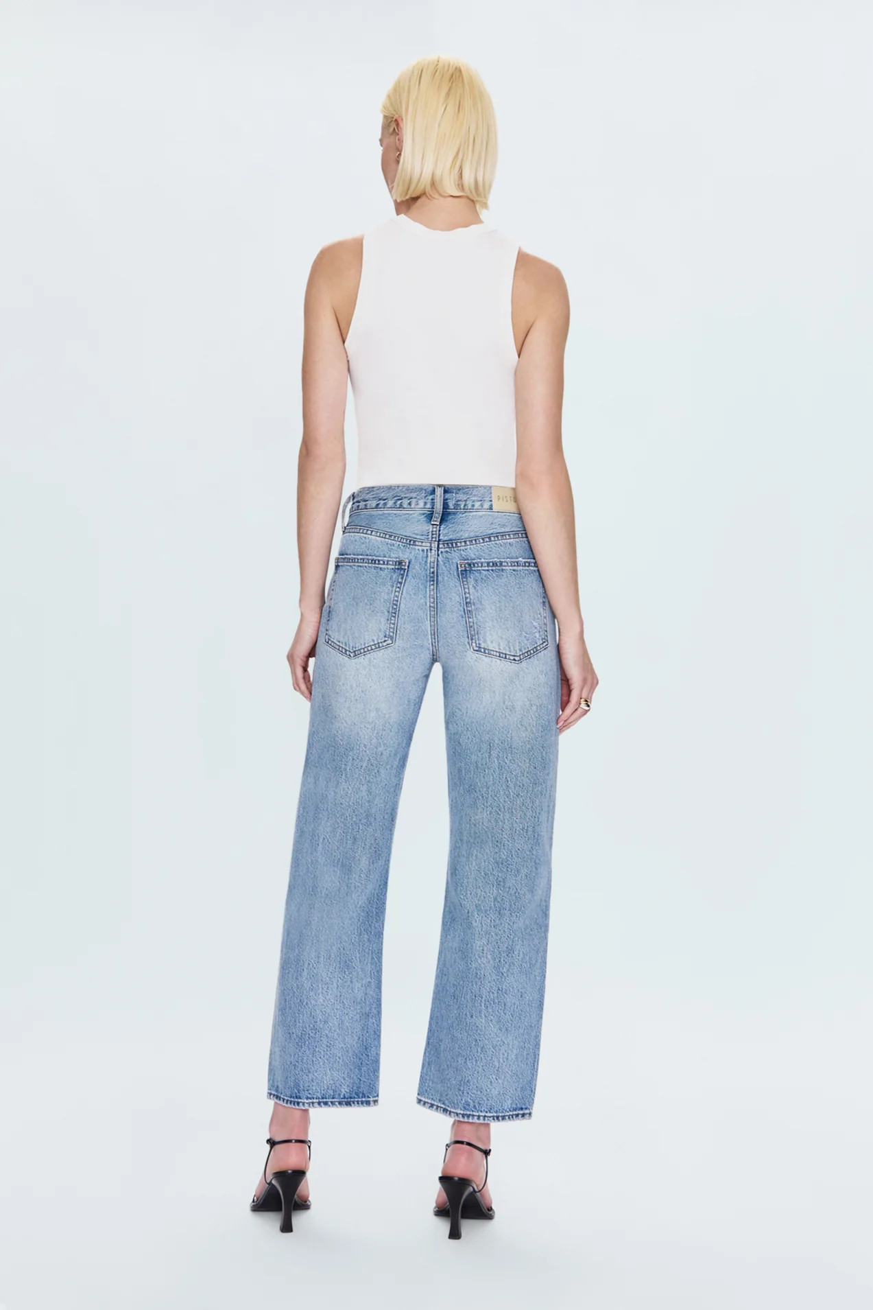 Lexi Mid Rise Bowed Straight Jean - Bowie | Pistola Denim