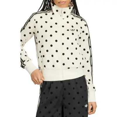 adidas Originals Firebird Polka Dot Satin Track Jacket in Black at Nordstrom, Size X-Small | Nordstrom