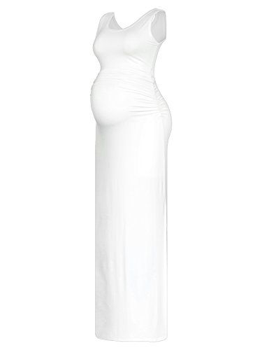 BlackCherry Women's Sleeveless Modal Maternity Maxi Dress Comfortable Tank Dress | Amazon (US)