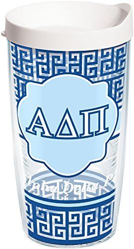 Tervis Sorority - Alpha Delta Pi Geometric Tumbler with Wrap and White Lid 16oz, Clear | Amazon (US)