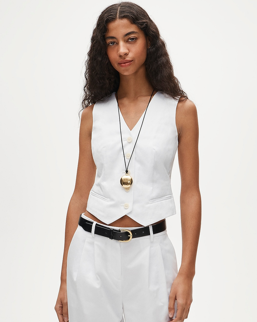 Shrunken V-neck vest top | J. Crew US