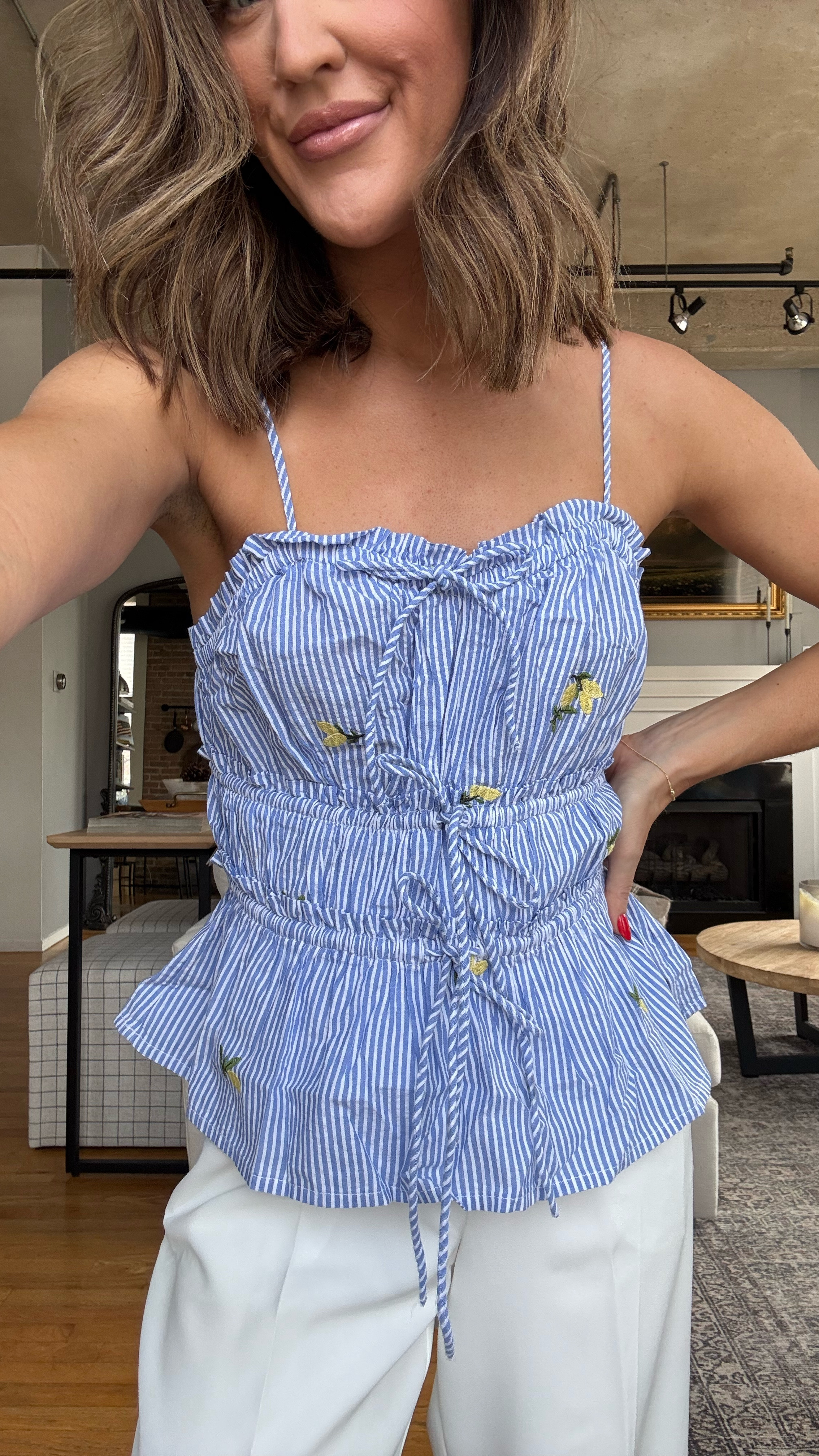 If you get one thing from this Walmart haul let us be this tank! So darn cute. Love the lemons, peplum and bows. Fits TTS 

#LTKFindsUnder50 #LTKPetite