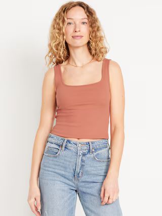 Ultra-Cropped Rib-Knit Tank Top | Old Navy (US)