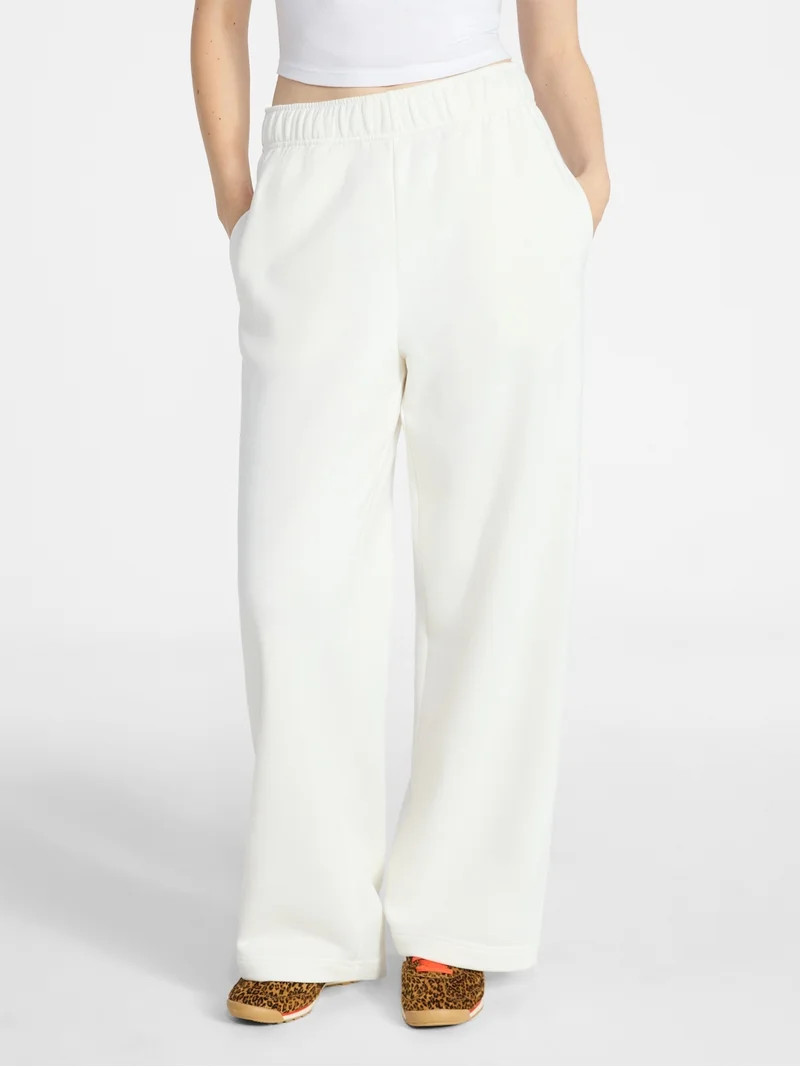 No Boundaries Wide Leg Fleece Pants, 30" Inseam, Sizes XXS-4X | Walmart (US)