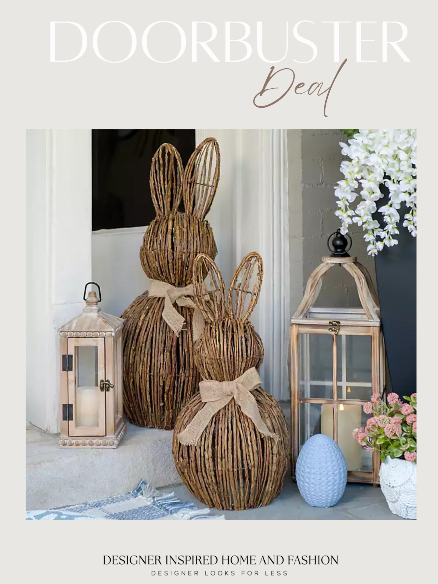 Obsessed with these wicker bunnies and now they are a door buster deal!

#LTKSeasonal #LTKSaleAlert #LTKHome