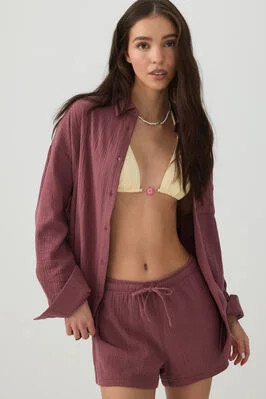 Gauze Button Up Shirt | Ardene