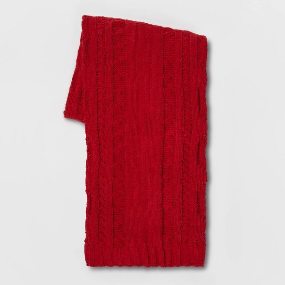Cable Knit Chenille Throw - Threshold™ | Target