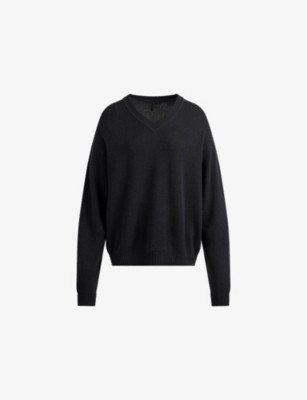V-Neck Oversized-Fit Wool-Blend Jumper | Selfridges