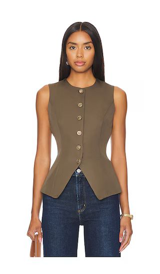 x REVOLVE Emiliana Top in Khaki | Revolve Clothing (Global)