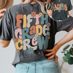 Personalized Fifth Grade Teacher Shirt, Happy First Day Of School Shirt For Teachers, Custom 1st ... | Etsy (US)